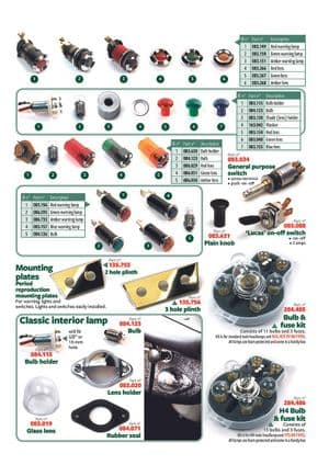 Cruscotti e Componenti - MGB 1962-1980 - MG ricambi - Lights & switches