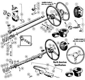 Ohjauspyörät - MGC 1967-1969 - MG varaosat - Steering column