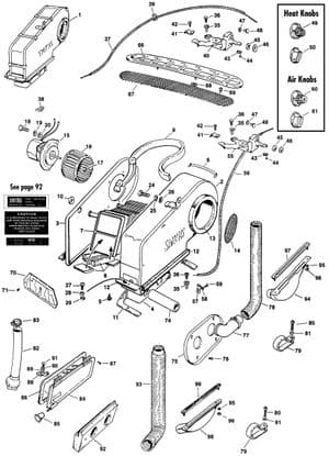 Heating/ventilation - MGC 1967-1969 - MG 予備部品 - Heater system