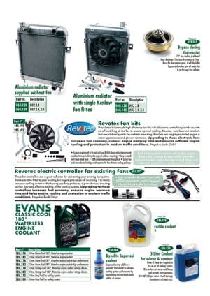 radiadores Jaguar - Jaguar MKII, 240-340 / Daimler V8 1959-'69 - Jaguar-Daimler piezas de repuesto - Cooling improvements