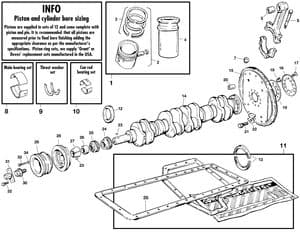 partes internas de motor 12 cil - Jaguar E-type 3.8 - 4.2 - 5.3 V12 1961-1974 - Jaguar-Daimler piezas de repuesto - Engine internal V12