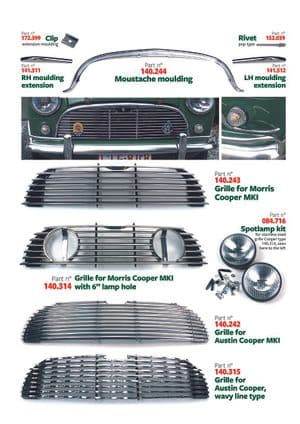 Bumper, grill en aankleding - Mini 1969-2000 - Mini reserveonderdelen
