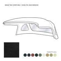 HOOD COMPLETE, PLASTIC WINDOW, PVC, BEIGE / MIDGET MK1- SPRITE MK2, 1961-1964 - 153.278BEIGE