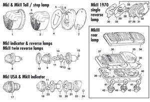 Fari e Sistema Illuminazione - Triumph GT6 MKI-III 1966-1973 - Triumph ricambi - Rear lamps