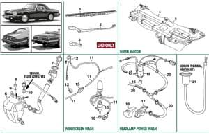 Wipers, motors & wash system - Jaguar XJS - Jaguar-Daimler spare parts - Wiper & wash system