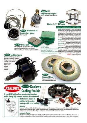 Vindflöjlar, racingskärmar, solskydd - MGC 1967-1969 - MG reservdelar - Brake improvements