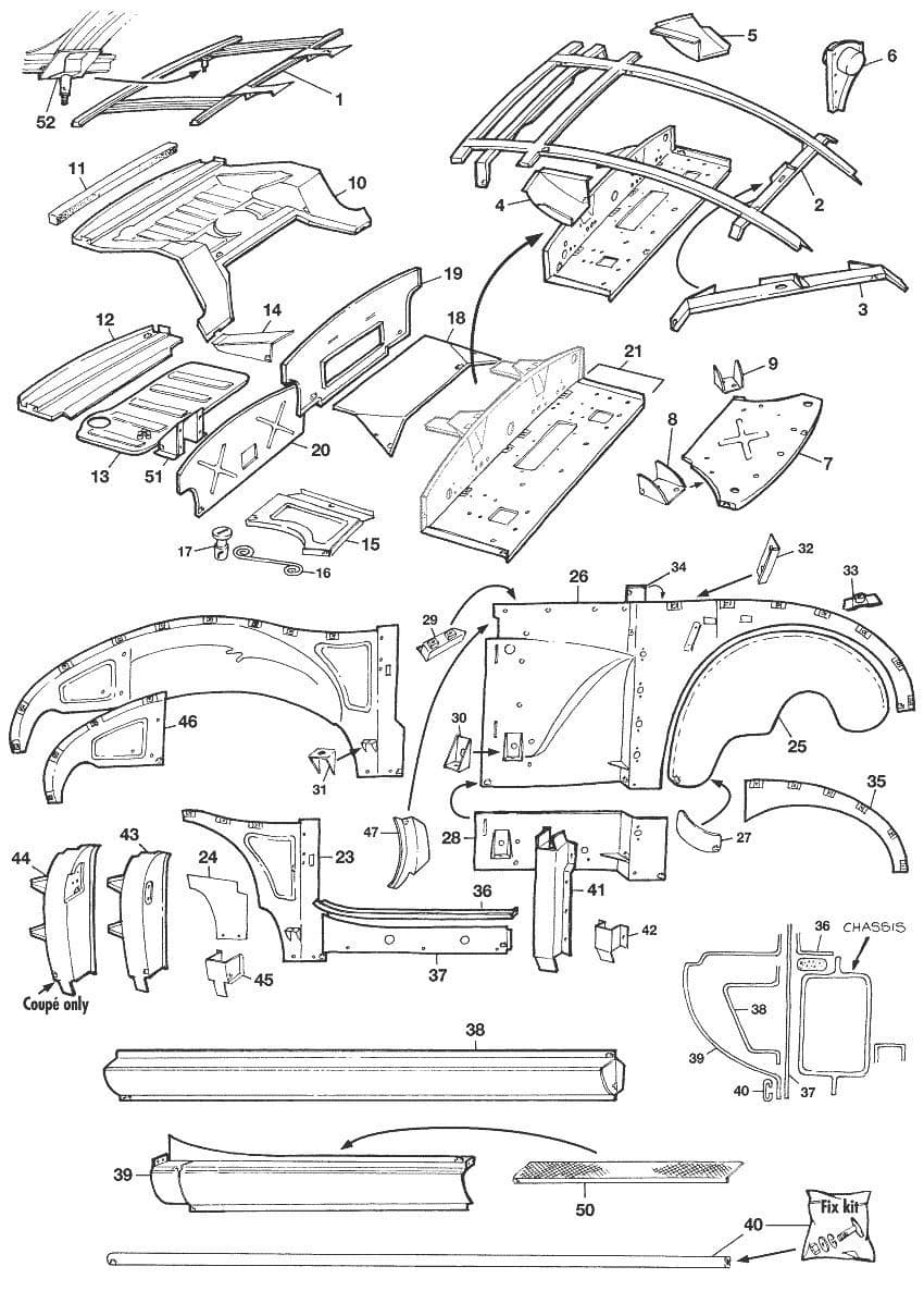 MGA 1955-1962 - Bulkhead | Webshop Anglo Parts - Internal body parts - 1