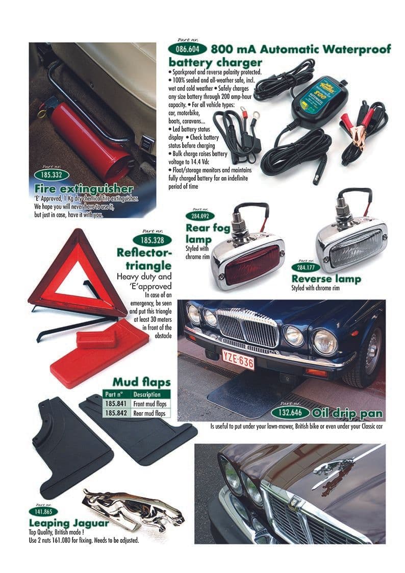 Safety & accessories - Drip pans - Maintenance & storage - Triumph TR5-250-6 1967-'76 - Safety & accessories - 1