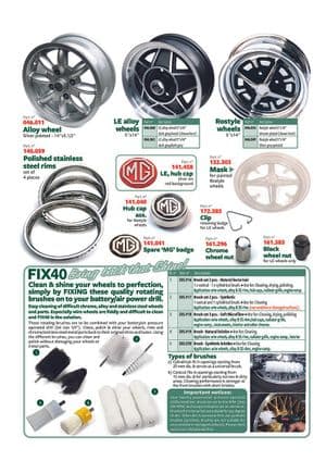 Koła stalowe & elementy montażowe - MGB 1962-1980 - MG części zamienne - Wheels & care