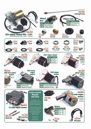 Ruitenwissermotoren & bladen - British Parts, Tools & Accessories - British Parts, Tools & Accessories reserveonderdelen - Wiper motors & parts