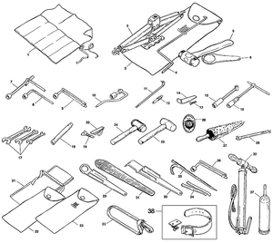 Workshop & Tools - Triumph TR5-250-6 1967-'76 - Triumph spare parts - Car tools