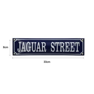 JAGUAR STREET EMAILLE 33X8 | Webshop Anglo Parts