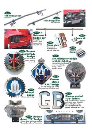 adhesivos y emblemas - Triumph TR2-3-3A-4-4A 1953-1967 - Triumph piezas de repuesto - Badges