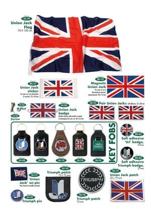 Union Jacks & key fobs | Webshop Anglo Parts