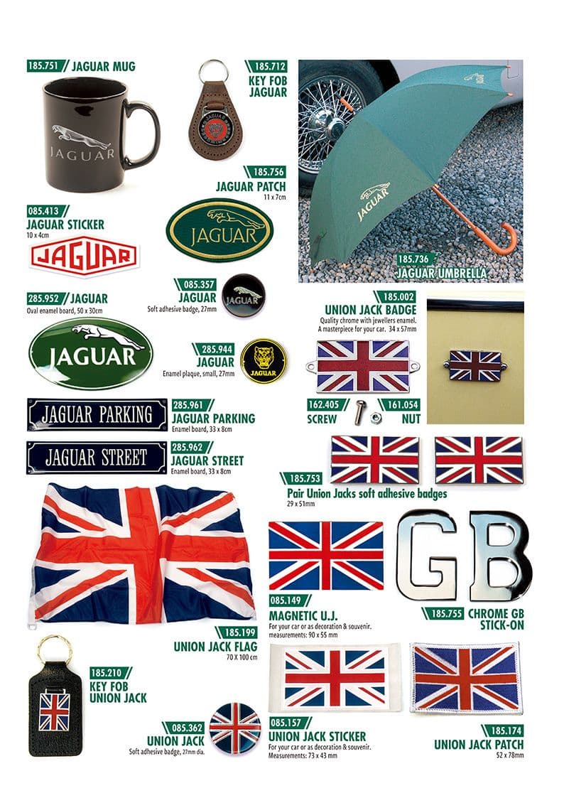 Union jack - Stickers & enamel plates - Books & Driver accessories - Jaguar E-type 3.8 - 4.2 - 5.3 V12 1961-1974 - Union jack - 1