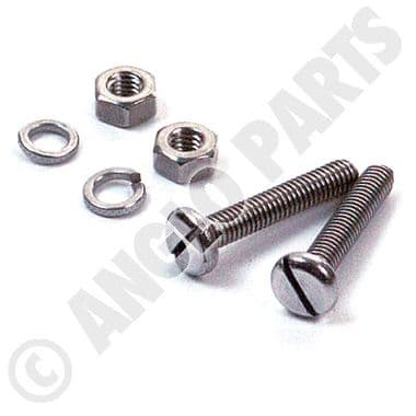 BADGE FXG.KIT=2SCREW&NUTS S/ST | Webshop Anglo Parts