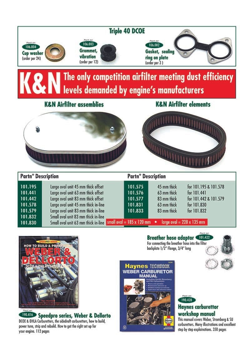 Airfilters & accessories - Manuals - Books & Driver accessories - Jaguar XK120-140-150 1949-1961 - Airfilters & accessories - 1