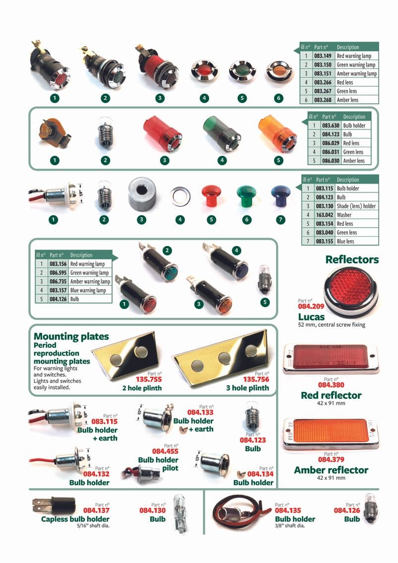 British Parts, Tools & Accessories - Reflectors - Warning lights & reflectors - 1