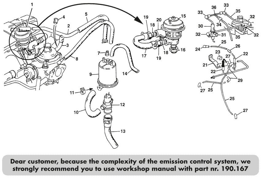 MG Midget 1964-80 - EGR valves | Webshop Anglo Parts - Emission control USA 1977 on - 1