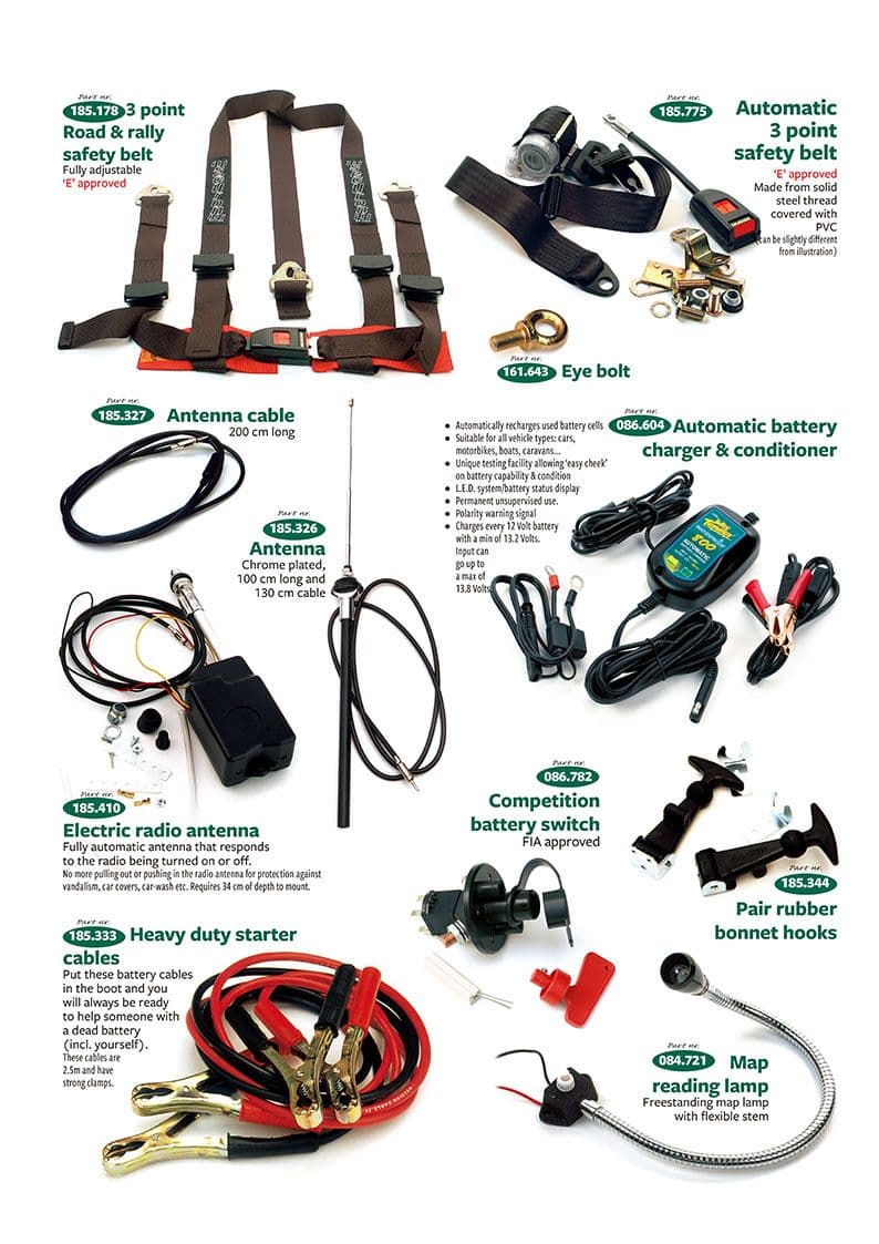 Safety & accessories - Safety parts - Maintenance & storage - Austin Healey 100-4/6 & 3000 1953-1968 - Safety & accessories - 1