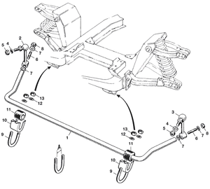 Front anti-roll bar | Webshop Anglo Parts