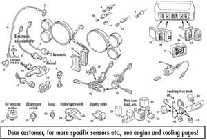 Control boxes, fues boxes, switches & relays - Jaguar XJ6-12 / Daimler Sovereign, D6 1968-'92 - Jaguar-Daimler spare parts - S3 dash & instruments