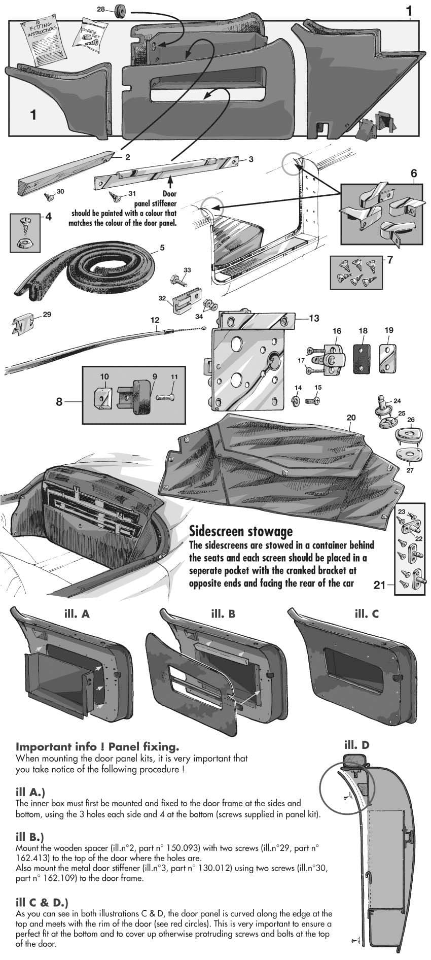 MGA 1955-1962 - Oven sisäkahvat | Webshop Anglo Parts - 1