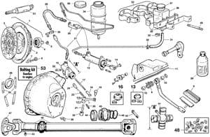 Manual gearbox - Jaguar E-type 3.8 - 4.2 - 5.3 V12 1961-1974 - Jaguar-Daimler 予備部品 - Clutch & propshaft