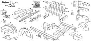 Elementy wewnętrzne nadwozia - Morris Minor 1956-1971 - Morris Minor części zamienne - Shell - Traveller