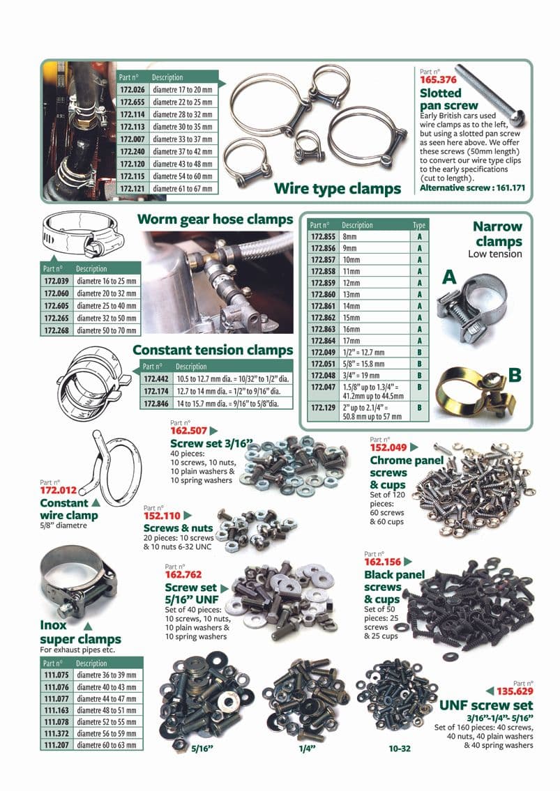British Parts, Tools & Accessories - SPRING WASHERS - Clamps & screw sets - 1