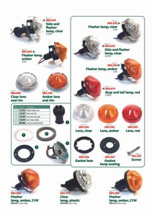 Rear & side lamps - British Parts, Tools & Accessories - British Parts, Tools & Accessories 予備部品 - Flasher, stop & tail lamps 2