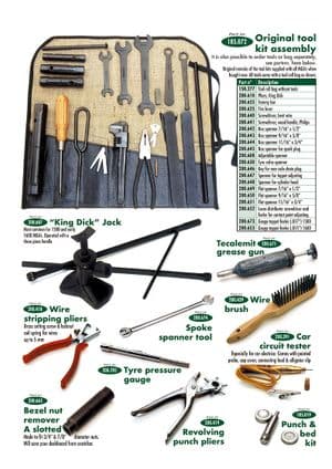 taller y herramientas - MGA 1955-1962 - MG piezas de repuesto - Tool kit & tools