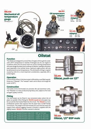 Öljynlauhdutin - British Parts, Tools & Accessories - British Parts, Tools & Accessories varaosat - Oil temp gauges & oilstats