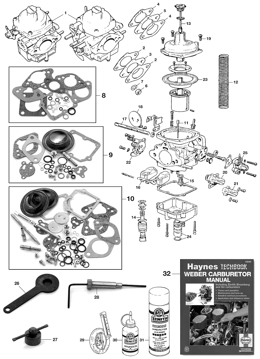 Triumph GT6 MKI-III 1966-1973 - Chokes | Webshop Anglo Parts - Carburettor & parts - 1