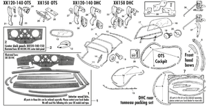 salpicaderos y componentes - Jaguar XK120-140-150 1949-1961 - Jaguar-Daimler piezas de repuesto - Wood parts