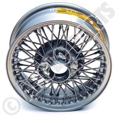 WIRE WHEEL, 4.5 X 13, 60 SPOKES, SILVER PAINTED / HERALD - GT6 - SPITFIRE - VITESSE
