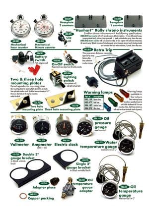 Deska rozdzielcza & komponenty - MGB 1962-1980 - MG części zamienne - Instruments & Rally