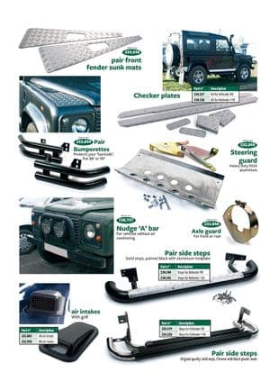 accesorios estéticos exteriores - Land Rover Defender 90-110 1984-2006 - Land Rover piezas de repuesto - Off-road body protection