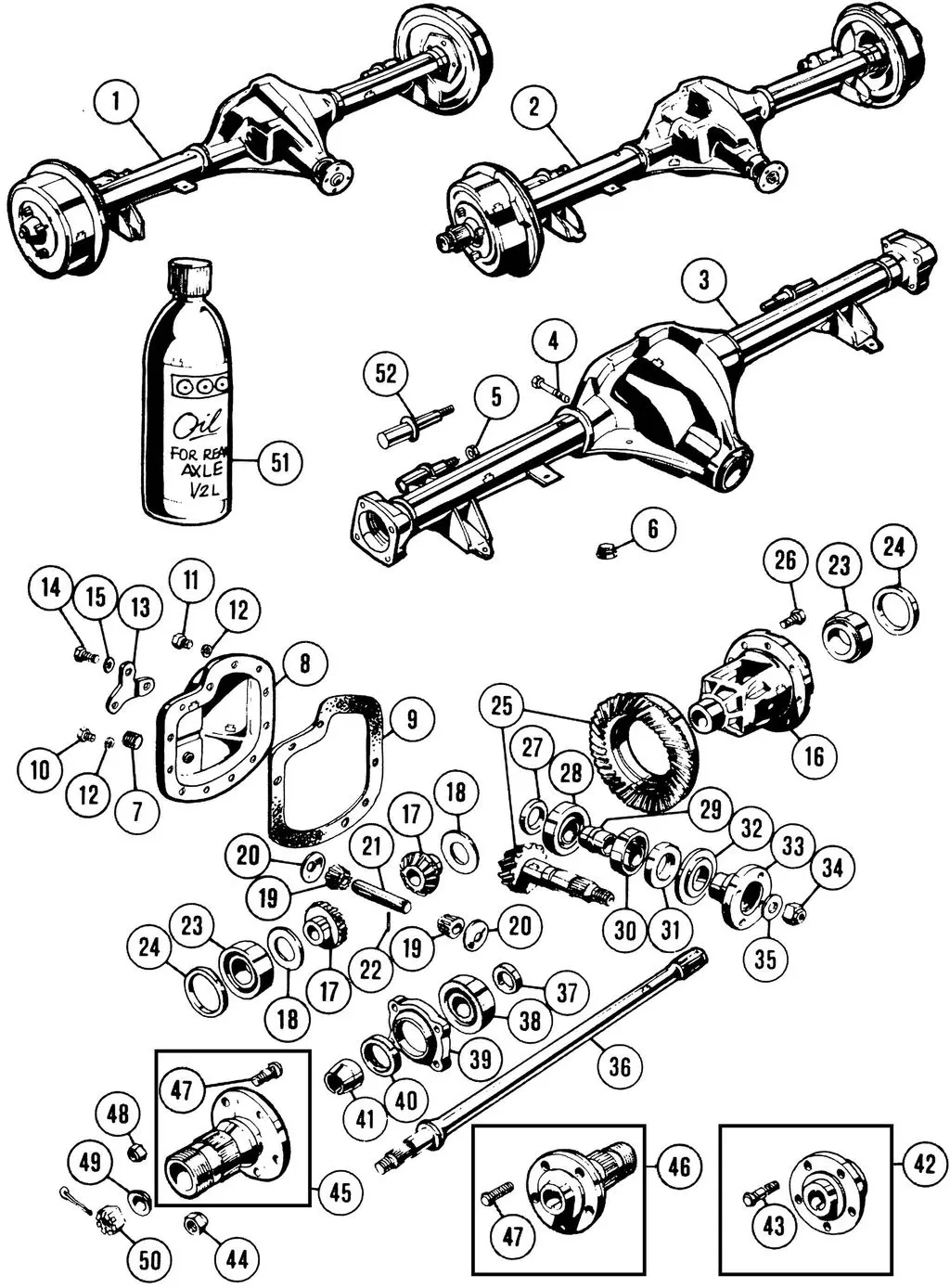 MGC 1967-1969 - Axles & axle parts | Webshop Anglo Parts - Rear axle - 1