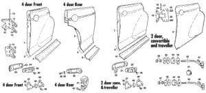 Elementy zewnętrzne nadwozia - Morris Minor 1956-1971 - Morris Minor części zamienne - Doors part 1