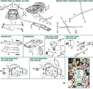 Body rubbers - Jaguar XJS - Jaguar-Daimler spare parts - Internal body parts