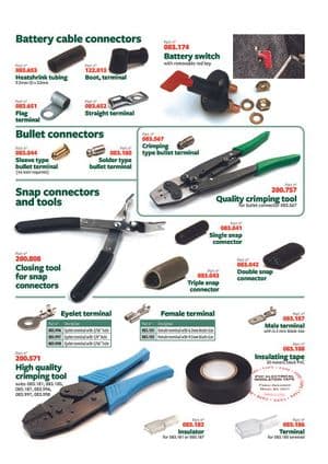 Batterien, Ladegeräte und Schalter - MGB 1962-1980 - MG ersatzteile - Switch & parts