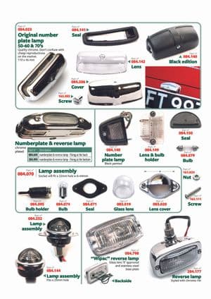 Rear & side lamps - British Parts, Tools & Accessories - British Parts, Tools & Accessories spare parts - Numberplate & reverse lamps