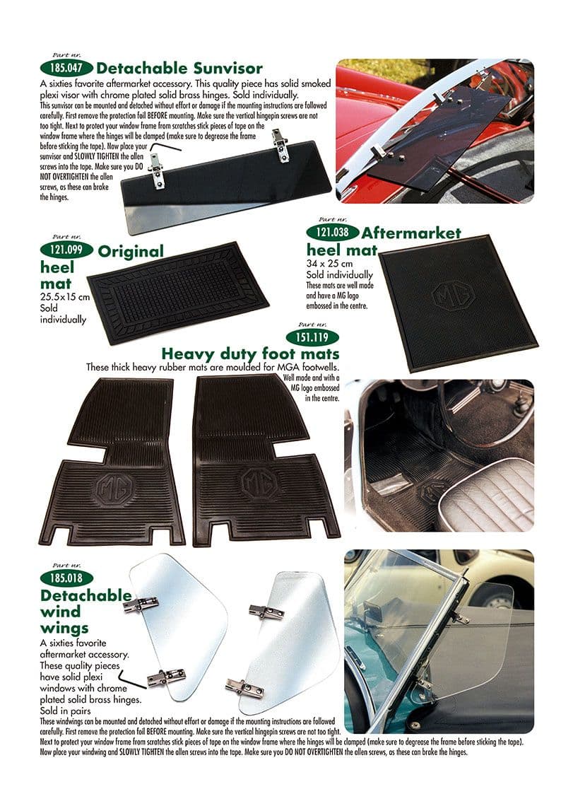 Windwings, sunvisors, mats - Carpets & insulation - Interior - Jaguar XJ6-12 / Daimler Sovereign, D6 1968-'92 - Windwings, sunvisors, mats - 1