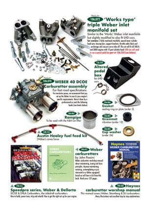 Carburators - Austin Healey 100-4/6 & 3000 1953-1968 - Austin-Healey reserveonderdelen - Weber carburettors