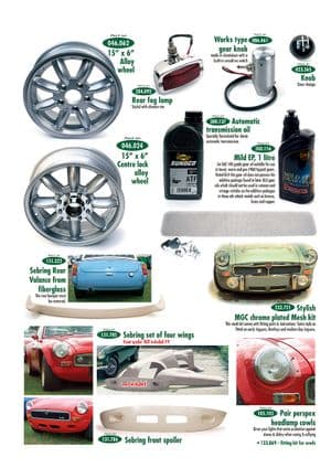 Steel wheels & fittings - MGC 1967-1969 - MG 予備部品 - Wheels & styling