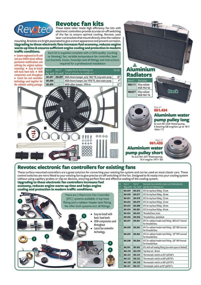 Cooling upgrade - Radiators - Engine cooling - MGF-TF 1996-2005 - Cooling upgrade - 1