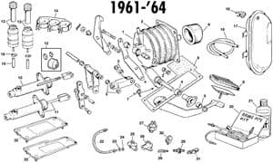Master cylinder & servo - Jaguar E-type 3.8 - 4.2 - 5.3 V12 1961-1974 - Jaguar-Daimler 予備部品 - Brake system 3.8