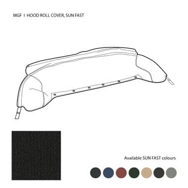 HOOD ROLL COVER, SUN FAST, BROWN, 1 PRESS STUD & 2 EYELET ATTACHMENT / MGF - MGF-TF 1996-2005