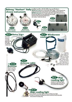 Interior styling - Austin Healey 100-4/6 & 3000 1953-1968 - Austin-Healey spare parts - Rally instruments & washer kit